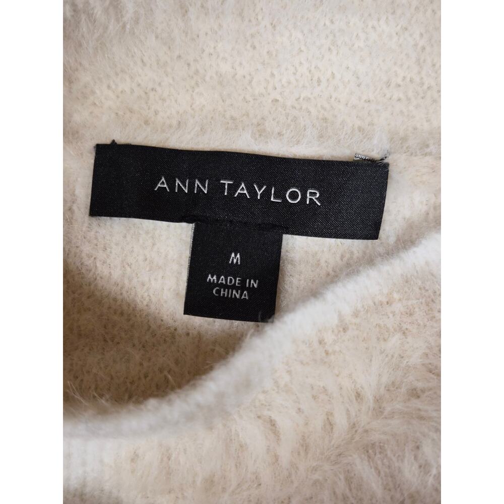 Ann Taylor Giraffe Jacquard Print Midi Chunky Crewneck Sweater Medium | (0645)